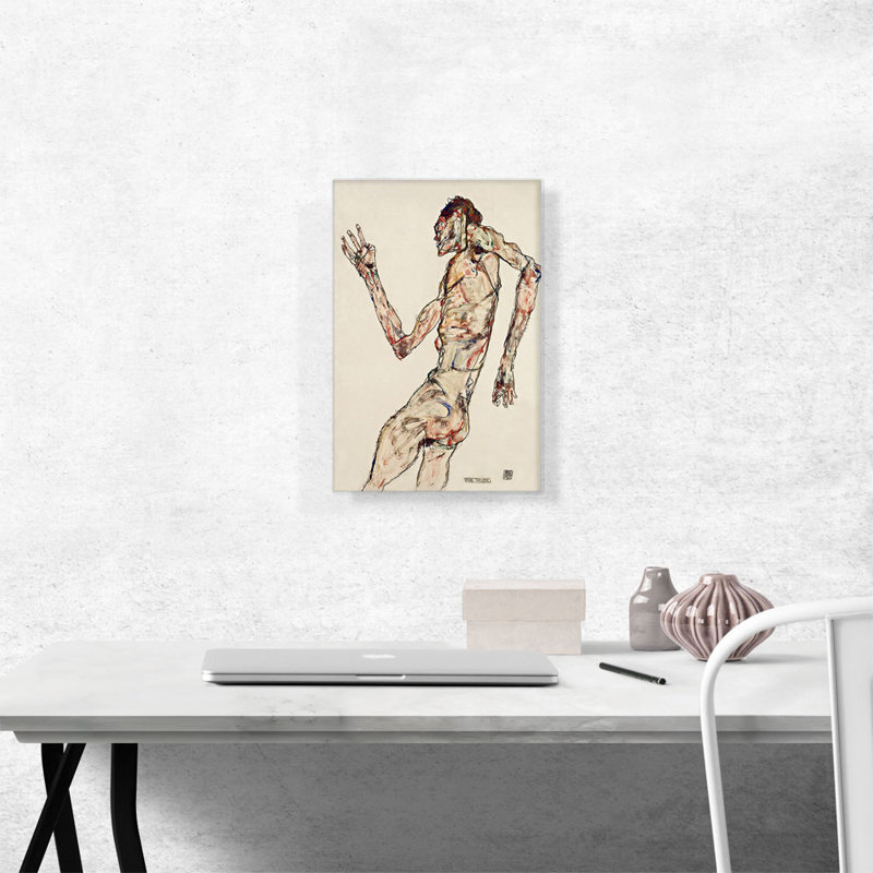 «The Dancer» par Egon Schiele, reproduction d'art sur toile tendue, H 26 po x l 18 po x P 0,75 po