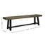 Banc rustique en bois pour terrasse, bicolore, 45,7 cm de hauteur, aspect exotique, avec deux panneaux à lattes, 36,8 cm de profondeur, idéal pour se détendre sur la terrasse.