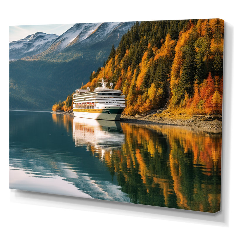Croisière à couper le souffle en Alaska - Art mural Alaska, H 12 po x l 20 po x P 1 po, Toile tendue