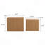 Ensemble de 2 tables basses gigognes en bois, style cube, en MDF avec autocollant imitation bois, idéales pour les petits espaces - Entièrement assemblées, parfaites pour le salon ou la chambre.