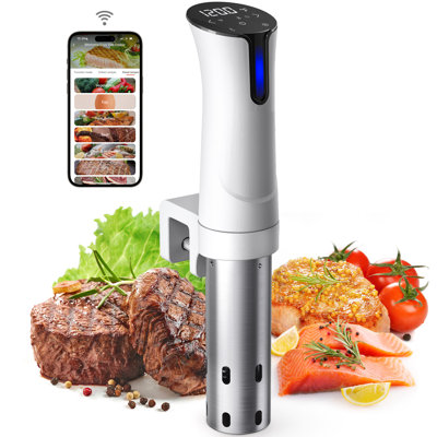 1100W WIFI Sous Vide Cooker with APP Recipe, Precision Sous Vide Machine, Ultra-quiet Fast-Heating Immersion Circulator Temperature & Digital Display