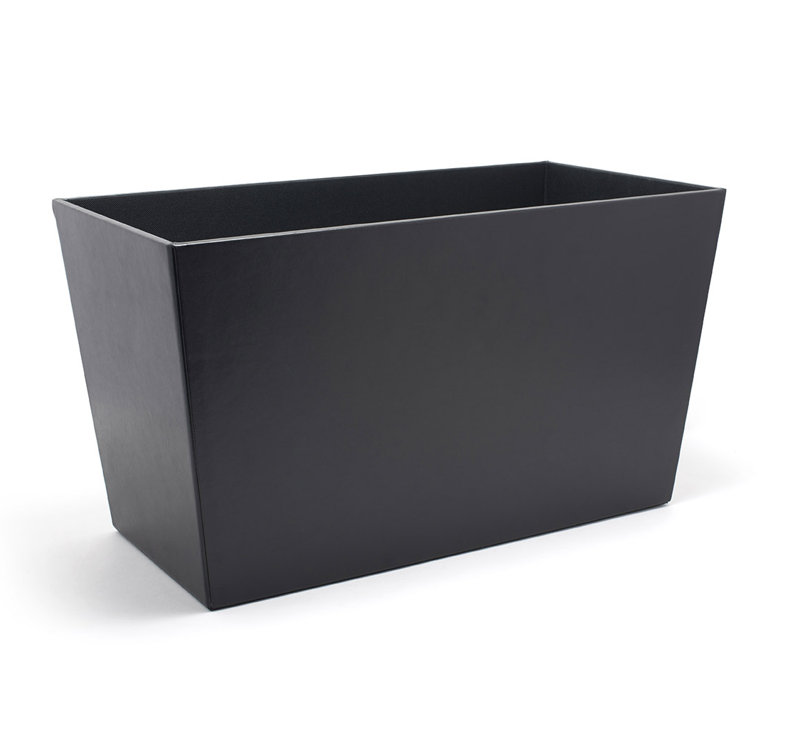 Grand bac de recyclage en plastique 7,5 gallons London, Noir