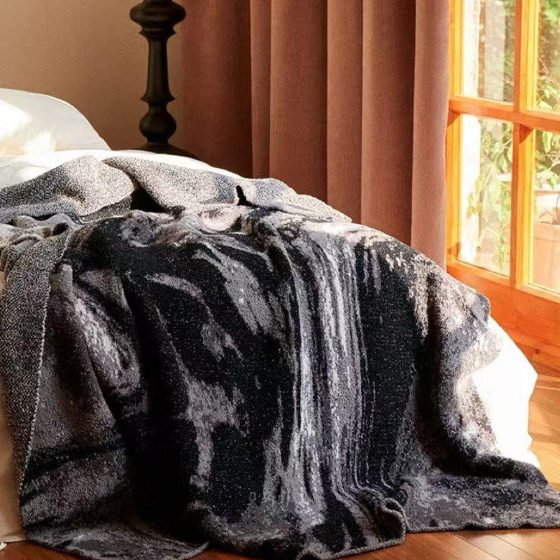 Automne et hiver, demi-couverture en molleton épais, housse de canapé en tricot super doux, châle à pattes, couverture de climatisation, couverture de décoration de bureau chaleureuse