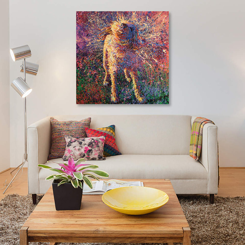 « graffiti suspendu » par iris scott, reproduction d’impression sur toile tendue, H 12 po x l 12 po x P 1,5 po, Toile tendue