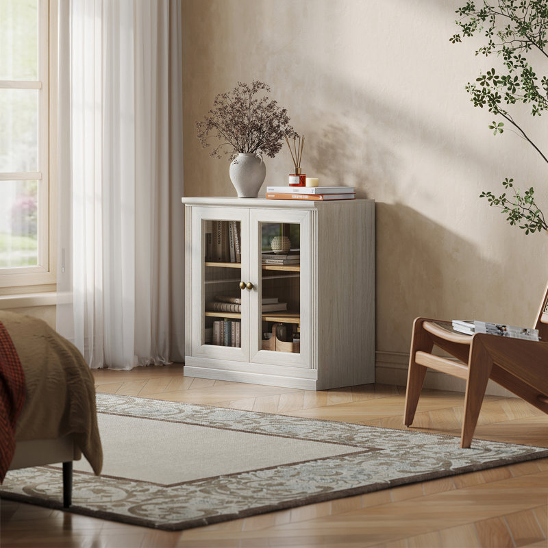 Vitrine de rangement modulaire avec portes (ensemble de 1), blanc, Blanc