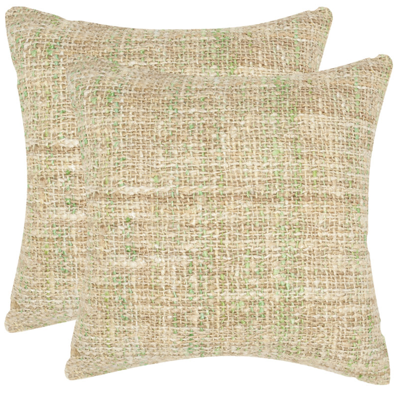 Coussin en soie Emerystone, Blanc