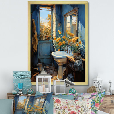 Larenda " Bathroom Turquoise Painting III "
