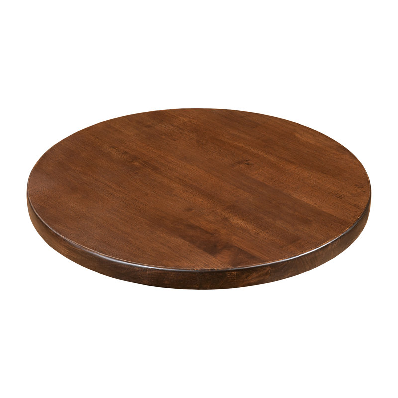 Plateau de table rond Rosy, H 1,5 po x L 24 po x l 24 po, Brun moyen