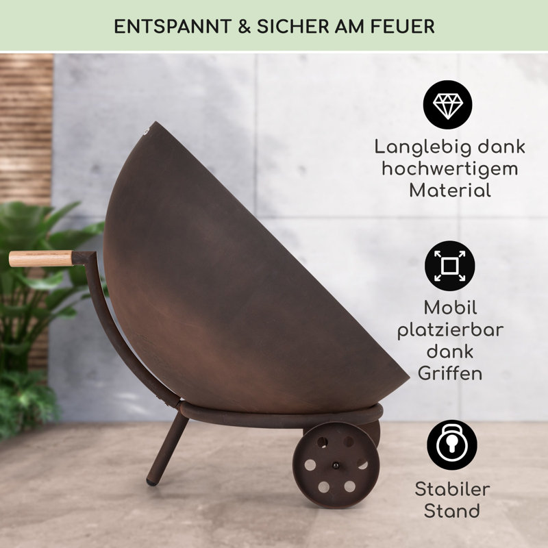 Circle Smokeless Fire Pit, Brown