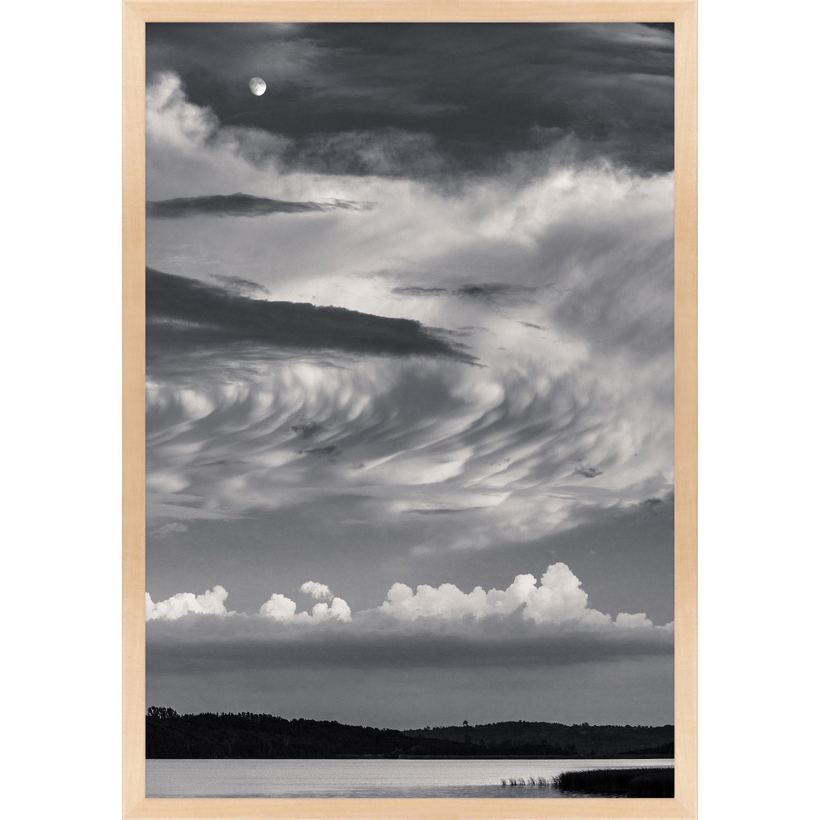 Island Lake Moon by Peter Dušek, Brown, 25" H x 17.5" W x 1.25" D