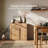 Sideboard Cabinet w/Wood Doors & Shelf, Camel-1570415655