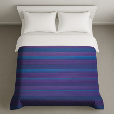 Blue Purple Striped Pattern Duvet Covers