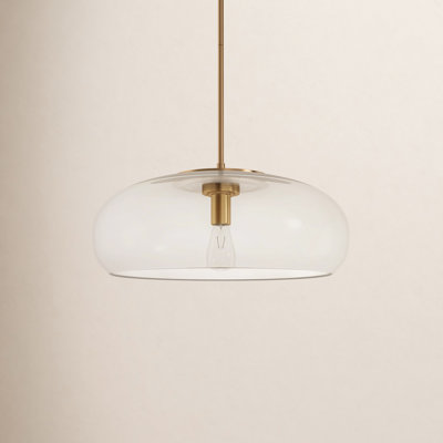 Terza Single Light Glass Dimmable Pendant
