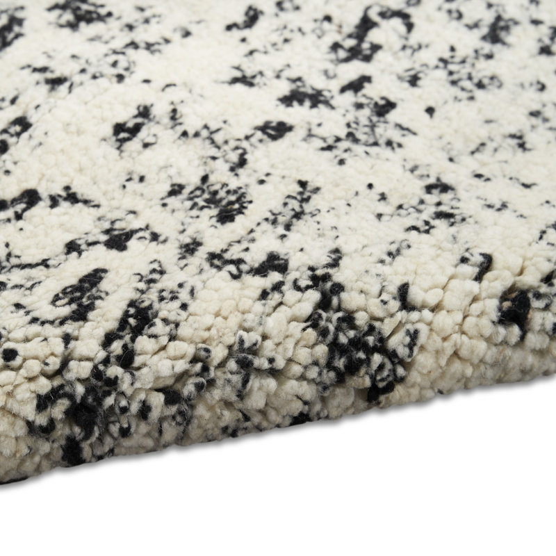 Calvin Klein CK042 Billows 7'9" x 9'9" Ivory Black Modern Indoor Rug, Rectangle 7'9" x 9'9", Ivory;Black