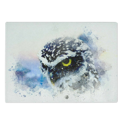 Tempered Glass Owl in Nepal Chopping Board
