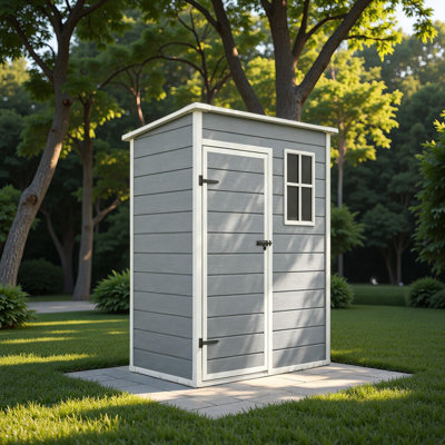 Garden Shed, 5'x3' Outdoor Storage Shed with Lock, Window, Vent, Utility Tool Shed,Sturdy Structure