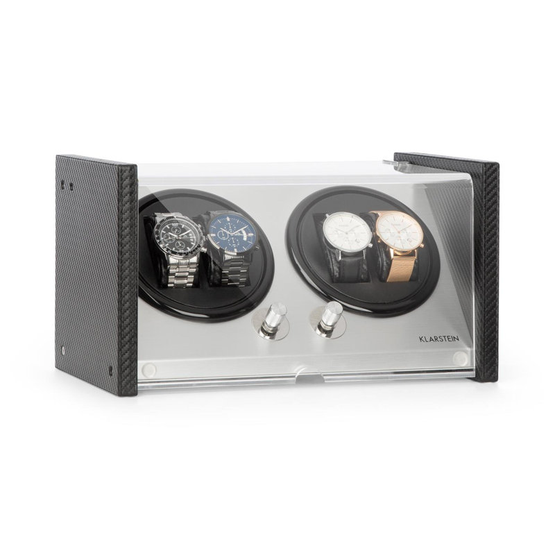 Tokyo Metal Watch Box + Watch Winder, Black
