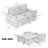 Convertible Sleeper Sofas, Chenille Modern Adjustable Loveseat For Home