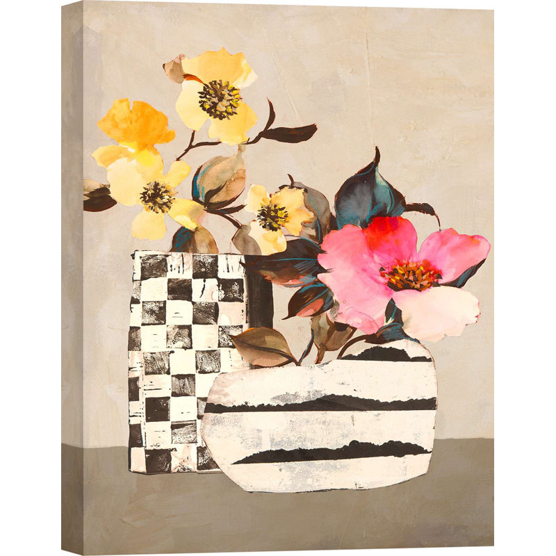 Funky Florals I by Leonardo Bacci - Wrapped Canvas Print, 80cm H x 60cm W x 4cm D