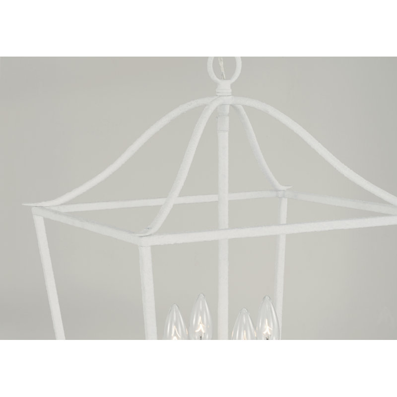Luminaire suspendu 4 lumières Grady, Blanc texturé