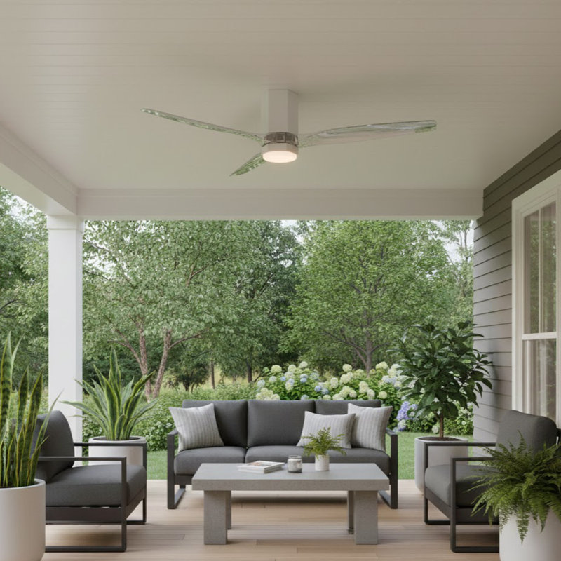 Hinkley Facet LED Ceiling Fan, Matte White, White