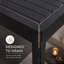 Pergola à auvent noir avec rideaux d'intimité et moustiquaire FLISE 10 pi x 10 pi-133410850-133410853