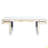 Rectangular Mirror Coffee Table With Fluted Tempered Glass, Modern Sofa Side Table