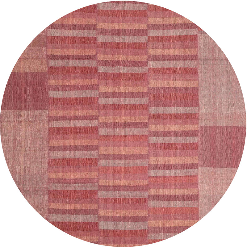 Tapis brun/gris/zone grise contemporaine, Rond 4 pi