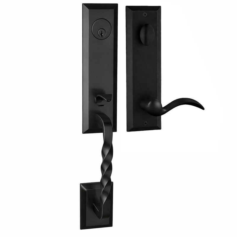 Ensemble de poignée Bravura 915-909 avec levier Columbus noir mat - R, Oui