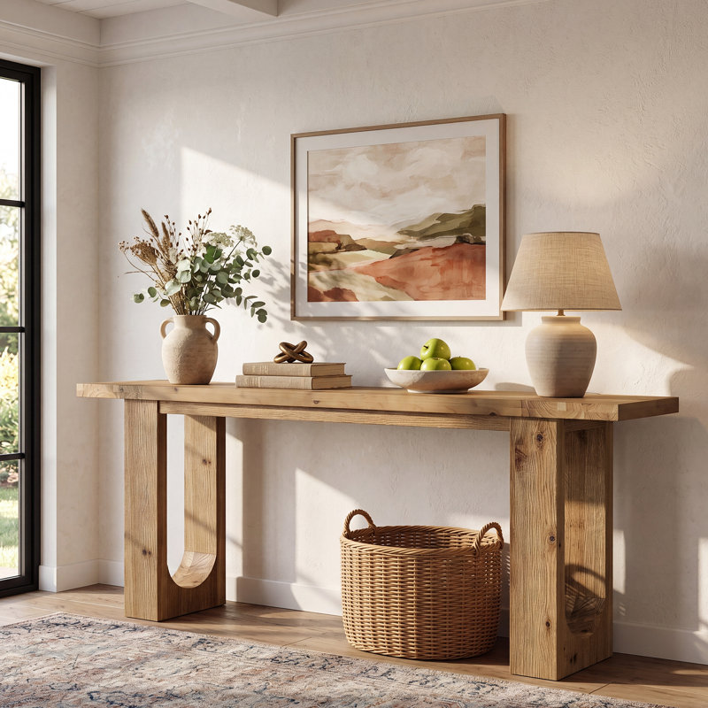 78.74" Extra Long Solid Wood Console Table