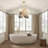 Jurelt 8 - Light Modern Glass Bubble Chandelier Flush Mount Ceiling Light