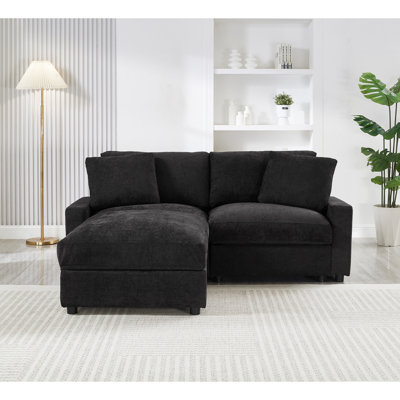 Modular Sectional Sofa,3 Storages L-Shaped polyester Fabric Sectional Couches for Living Room,2-Seater Cloud Couches with Ottoman,Flexible Combination Modern Deep Seat Sofa