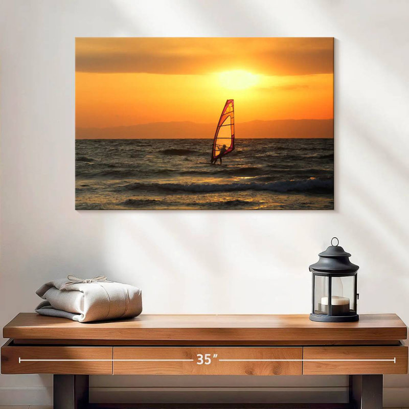 Sireci Sunset Windsurfer, 16" H x 24" W