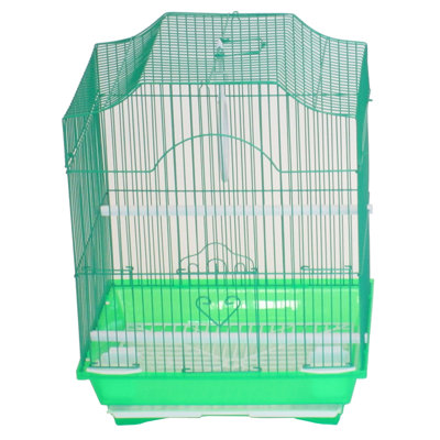 Iglesias 16'' Steel Flat Top Table Top Bird Cage with Perch