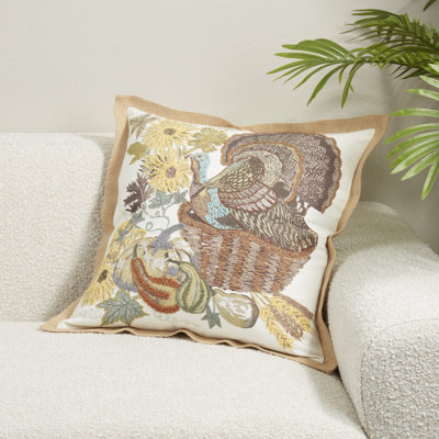 Coussin brodé en polyester brodé