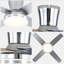 Ventilateur de plafond chromé encastré de 112 cm (44 po) avec lumière, télécommande et application de contrôle, moteur CC silencieux réversible à 6 vitesses pour chambre à coucher et salon-843477313