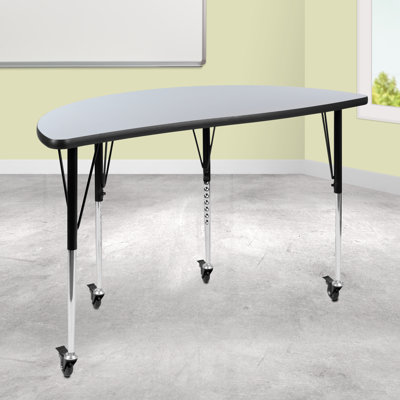 Goddard Half Circle Wave Collaborative Adjustable Height Activity Table