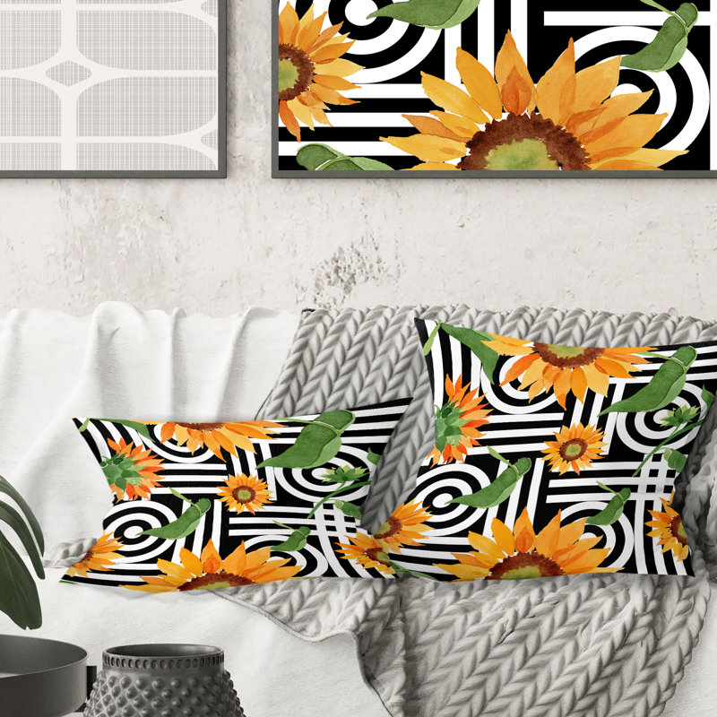 Coussin Retro Floral Botanical II - Mid-Century