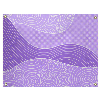 Tapisserie «Avicia Hand Drawn Waves» par Katelyn Elizabeth
