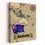 Art mural rétro, carte de l'Australie rétro
