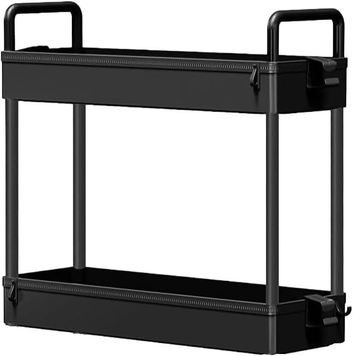 65cm H x 39cm W Utility Cart with Wheels, Black