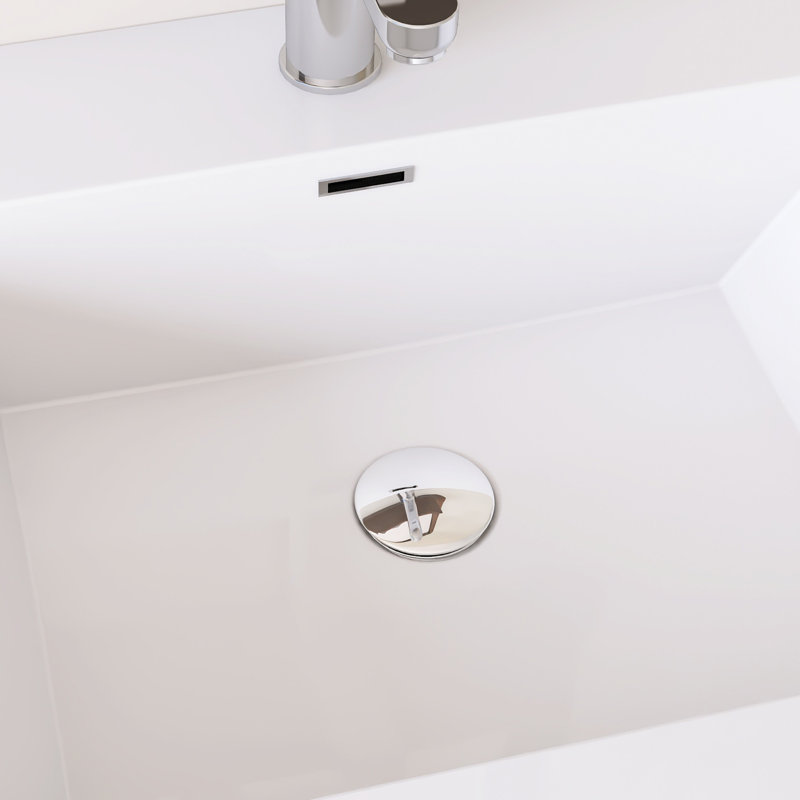 Meuble-lavabo mural simple 72 po avec lavabo à surface solide blanc brillant, 71"