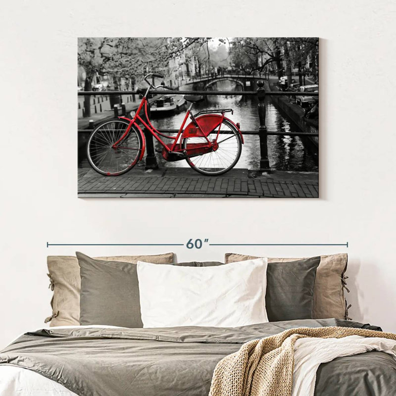 Mehar Red Amsterdam Bicycle, 32" H x 48" W