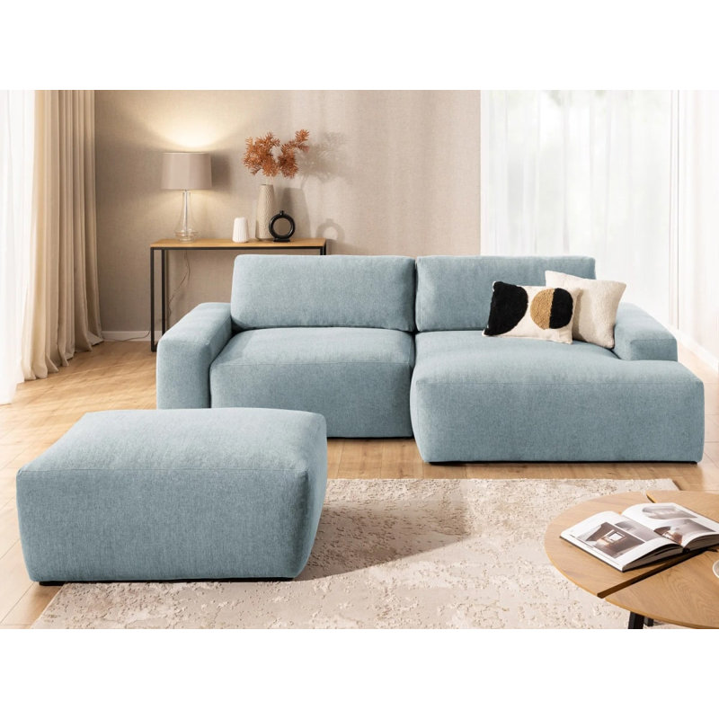 Lennon 6 Seater Chenille Corner Sofa with Storage, Left-Hand Facing, Terracotta