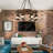 Massimo 31.5 Inch Vintage 8 - Light Dimmable Wagon Wheel Chandelier