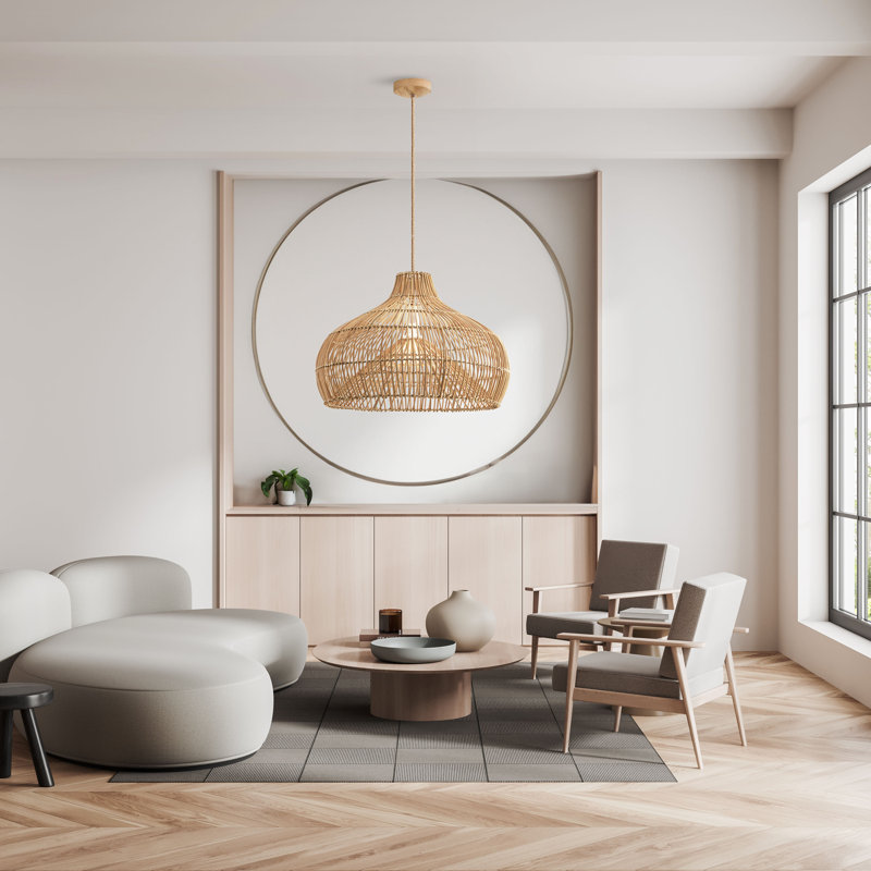 Luminaire suspendu en rotin Oceania Cone Brown