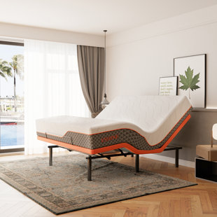 Split King Adjustable Bed with Mattress - 14” Luxury Cool Gel Memory Foam  Hybrid Mattress, Massage, Zero Gravity, Anti-Snore, 5 Minutes Installation