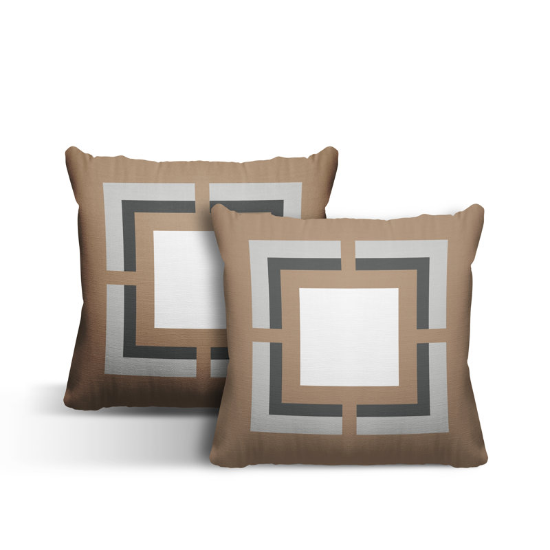 Coussin intérieur / extérieur, Beige, L 17 po x H 17 po
