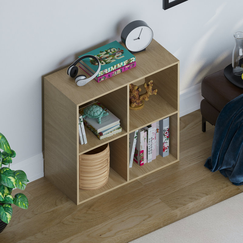 Oreland Cube Bookcase, Oak, 64.5cm H x 65cm W x 29cm D