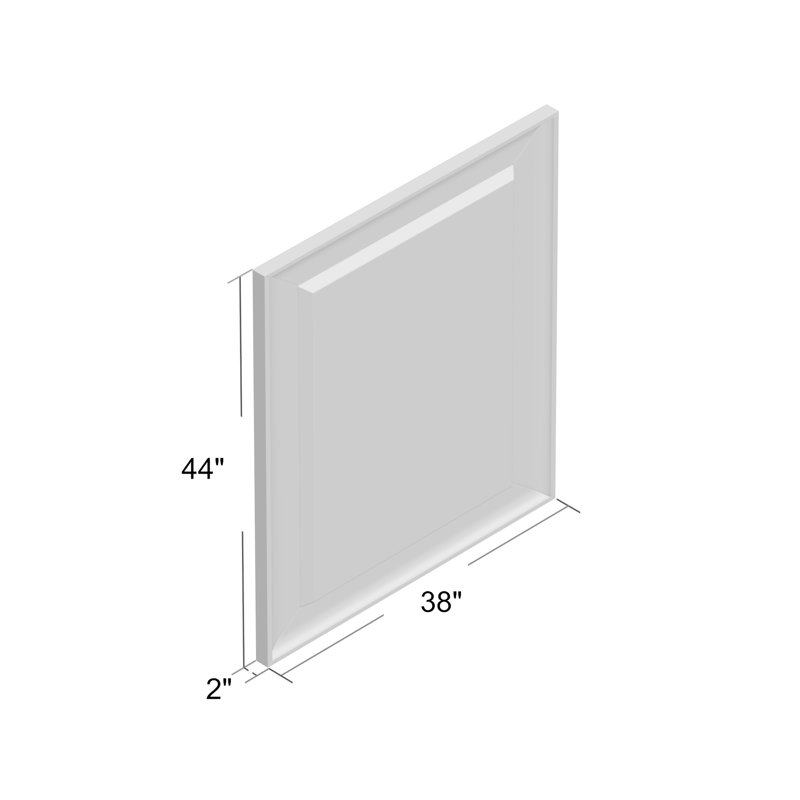 Ayden Solid Wood Flat Wall Mirror, 44" H x 38" W